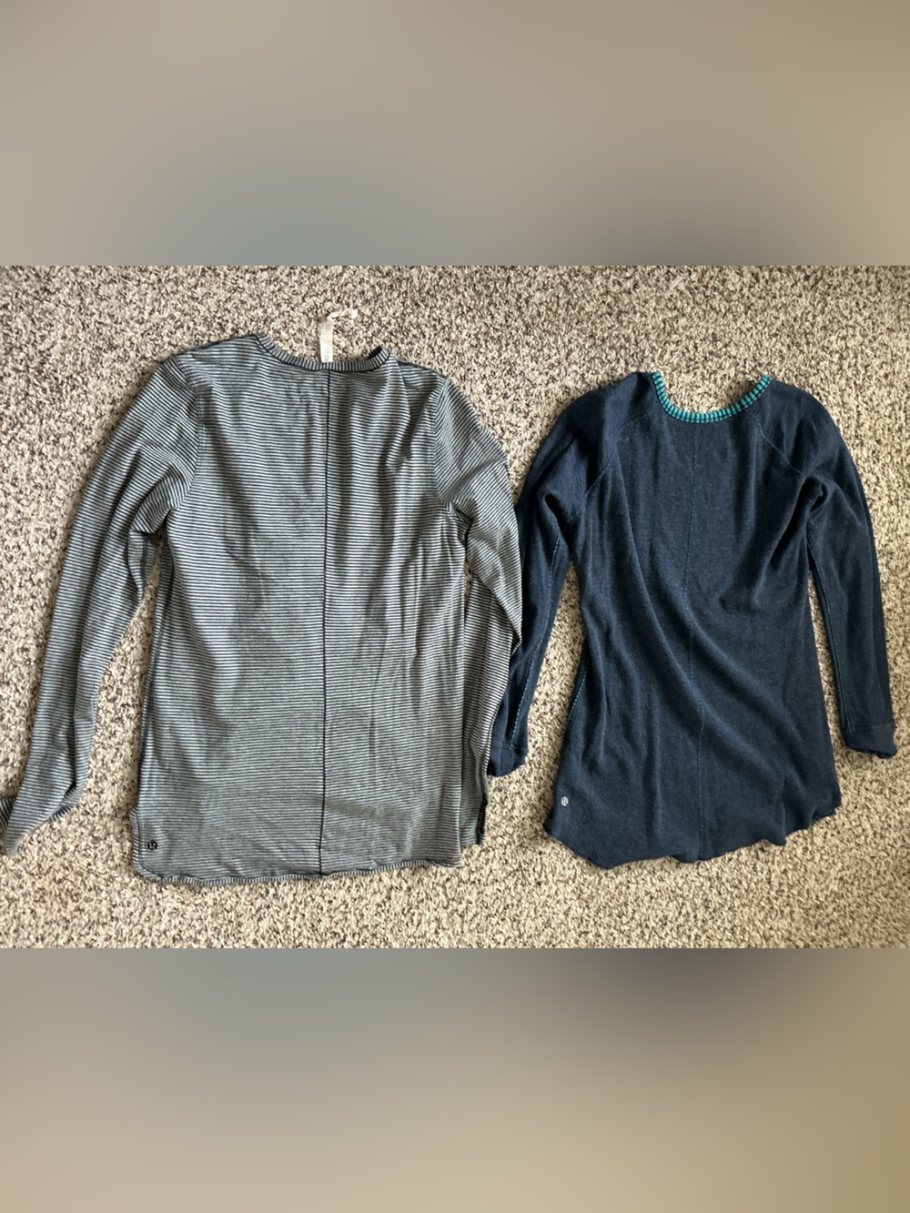 lululemon athletica Navy Crewneck with Teal Trim